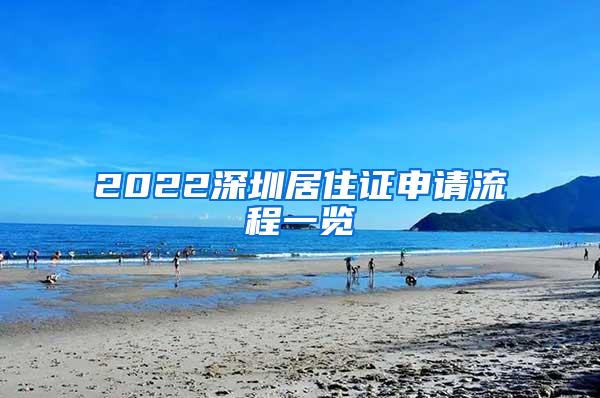2022深圳居住证申请流程一览