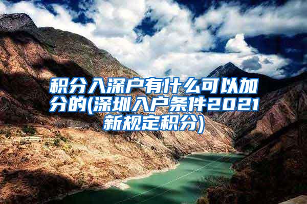 积分入深户有什么可以加分的(深圳入户条件2021新规定积分)