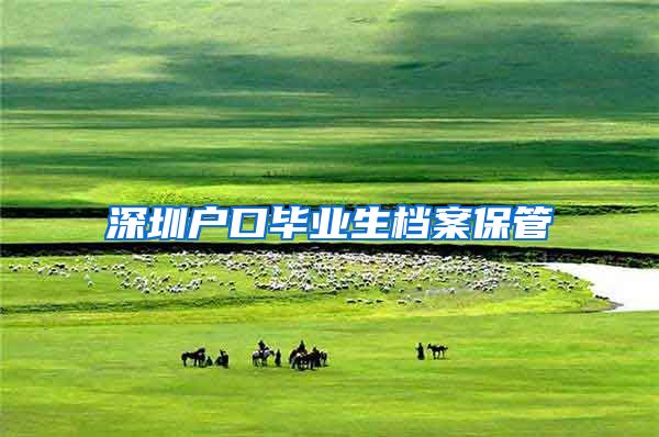 深圳户口毕业生档案保管