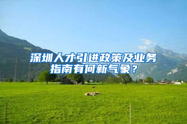 深圳人才引进政策及业务指南有何新气象？