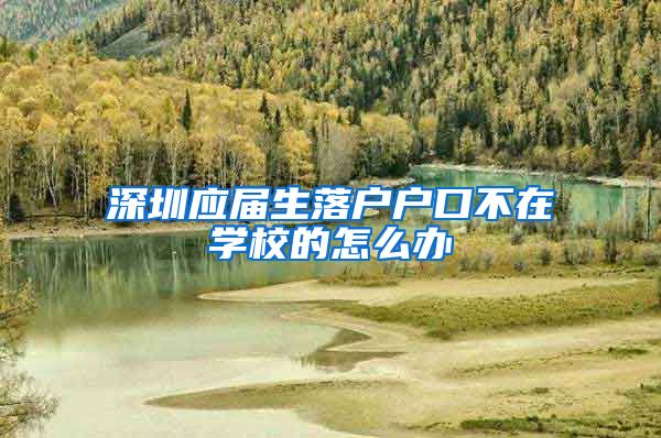 深圳应届生落户户口不在学校的怎么办