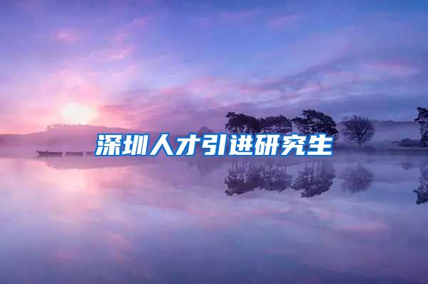深圳人才引进研究生