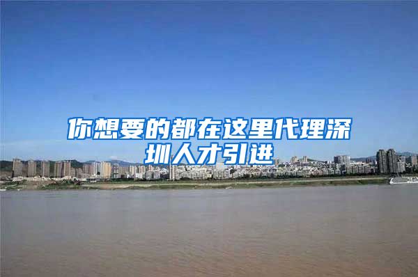你想要的都在这里代理深圳人才引进