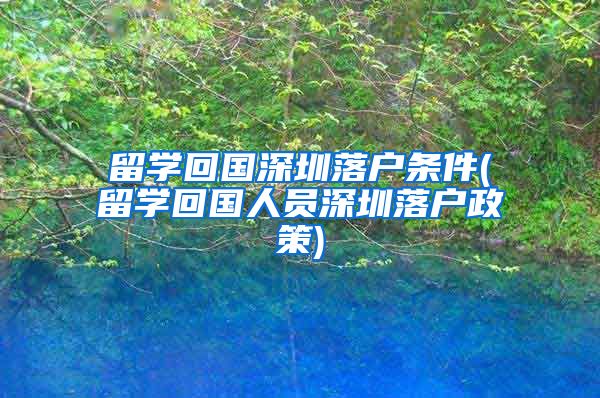 留学回国深圳落户条件(留学回国人员深圳落户政策)