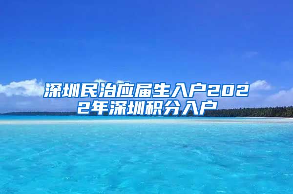 深圳民治应届生入户2022年深圳积分入户