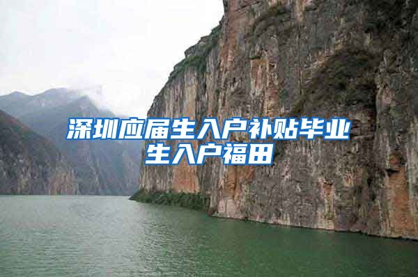 深圳应届生入户补贴毕业生入户福田